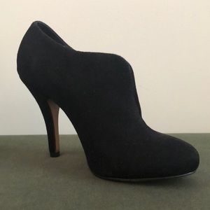ALDO black suede high heel bootie